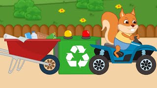 Famille d'Écureuil - Recyclage Des Ordures Dessin Animé 2020 en Français