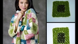 Жакет крючком.ЖАКЕТ ИЗ КВАДРАТОВ TULSA КРЮЧКОМ