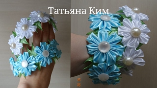 Интересный Лепесток Канзаши/Ободок Канзаши/Interesting petal kanzashi / Headband kanzashi