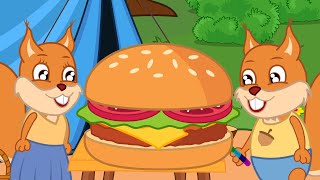 Famille d'Écureuil - Burger Magique Animé 2020 en Français