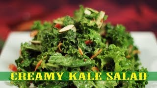 Creamy Kale Salad Recipe - The Vegan Zombie