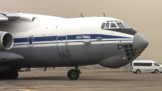 Вылет из Алма-Аты подразделений российских миротворцев из состава КМС ОДКБ на аэродром Восточный