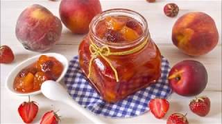 Варенье из клубники с персиками.