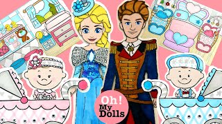 DIY DOLLHOUSE QUIET BOOK FOR FAMILY PAPER DOLLS BABY CARING AND DRESSING UP PAPER CRAFTS FOR KIDS