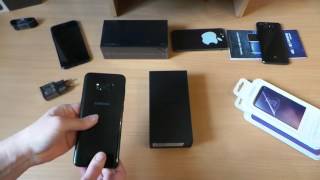 -SiA- распаковка SAMSUNG GALAXY S8+ БЛЭК НИГА ! ИЮНЬ 2017  ! )))