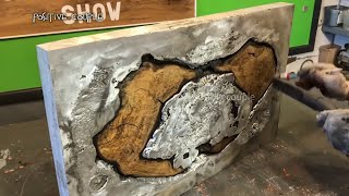 Pouring Molten Aluminum in Oak! Epic Table of Wood  Aluminum and Epoxy. Заливка алюминия в дерево!