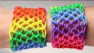 Плетение из резинок:Браслет"Чешуя дракона"(на большом станке)/Bracelet "Dragon Scales"