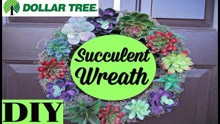 DIY SUCCULENT WREATH | DOLLAR TREE DIY | SPRING 2018