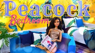 DIY - How to Make: Peacock Bedroom | Anna's Custom Bedroom | Painted Wallpaper
