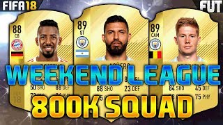 FIFA 18 700K-800K SQUAD BUILDER feat. AGUERO, DE BRUYNE, BOATENG - FUT CHAMPIONS TEAM