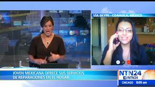 Joven mexicana ofrece sus servicios de reparación para el hogar con su “marido a domicilio”