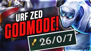 URF ZED GOD RETURNS - HERE'S WHY ZED IS #1 OP | League of Legends