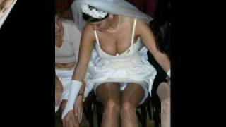 Brides Wearing White Nylon Stockings