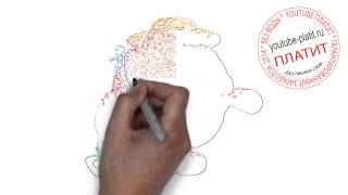 Мультик смешарики Копатыч и мед как нарисовать