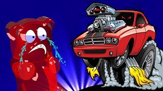 Желейный Медведь Валера играет в Asphalt 8  ??  видео для детей про гонки как мультики про машинки