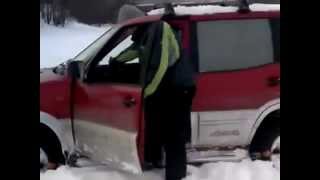 Nissan Terrano Браслеты противоскольжения (часть 2)