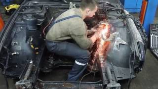 BMW E34 Swap M60B40 Покраска подкапотного пространства