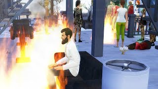 I Put 20 People that Love Fire in a Wood Cabin together - The Sims 4