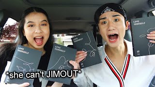 I forced my sister into listening to BTS Love Yourself Tear for the first time in the car