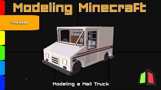 3D Modeling Minecraft | "Mail Truck" | Cubik Studio (time-lapse)