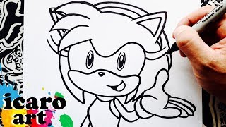 como dibujar a amy rose | how to draw amy rose | como desenhar amy rose