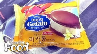 롯데 본젤라또 마카롱 아이스크림 초코 바닐라 시식기