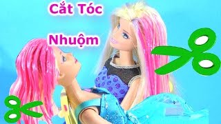 Cắt Tóc Nhuộm Tóc Thật Cho Búp Bê Barbie [GoodmorningViet Nam] Temporarily Hair Color
