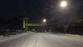 草津温泉 道路状況 2020.1.28　6時半頃　雪　-2℃　国道292号線