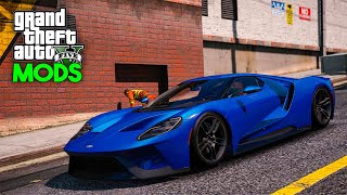 GTA V MODS - FUGA NA POLICIA DE FORD GT!