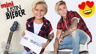 6 Year Old Justin Bieber! (Mini Justin Bieber) | Slyfox Family
