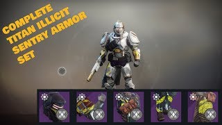 Complete Titan Illicit Sentry Armor Set | Gambit Prime Armor Set | Destiny 2 | Showcase