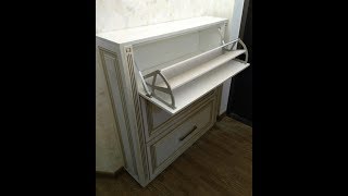 Шкаф-слим для обуви с откидными полками - обувница на заказ #garnomebel