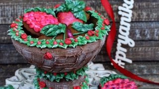 Имбирные пряники: Мастер-класс -корзина с фруктами/ How to decorate cookies -  Fruit basket