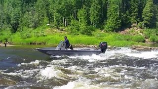 Покатушки на водомете через перекат.