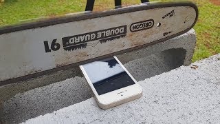 IPHONE COM TELA PROTETORA VS SERRA ELÉTRICA!!