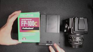 How to load your FP-100 instant film into a Polaroid back