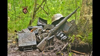Невероятно сохранившиеся находки с блиндажа немецкого егеря.(Dugout of Wehrmacht mountain shooters)