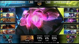 CLG (POE Viktor) VS OPT (Crown Vel'koz) Highlights - 2019 NA LCS Spring W8D1