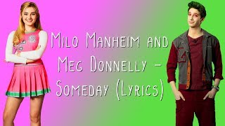Milo Manheim and Meg Donnelly - Someday (Lyrics)