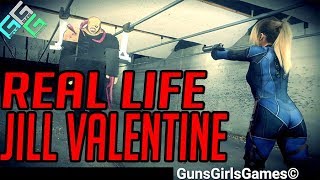 The Real Life Jill Valentine! (watch for the 50ae cartwheel!) バイオハザード