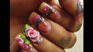3D rose Nail Art set