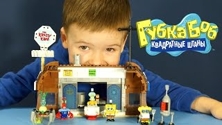 Игрушки из мультика Губка Боб в 3Д - на русском. Конструктор Спанч Боб. Mega bloks 94613 Spongebob