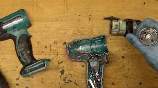 How to change Makita DHP343 DC motor repair old model DDF343