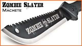 Gerber Gator Machete Jr. Zombie Slayer (Hazardous Waste) being laser engraved