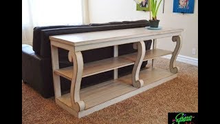 Стол-консоль с фигурными ножками, Сделай сам, 2019, Table console with figured legs, DIY
