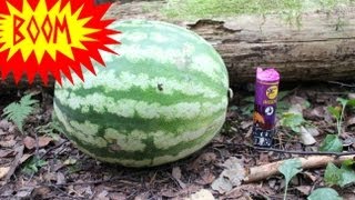 Взрыв арбуза 10 корсаром. Watermelon vs firecracker (big blast)