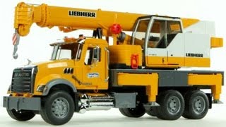 Mack Granite Liebherr Crane Truck (Bruder 02818) - Muffin Songs' Toy Review