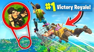*MAX* Height SHOPPING CART Diving In Fortnite Battle Royale w/Dakotaz