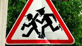 Прикольные знаки на дороге Funny signs on the road Авто указатели с приколами