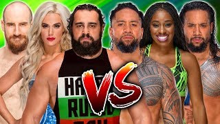 Rusev & Lana & Aiden English (Rusev Day) vs. The Usos & Naomi - SD LIve 2018